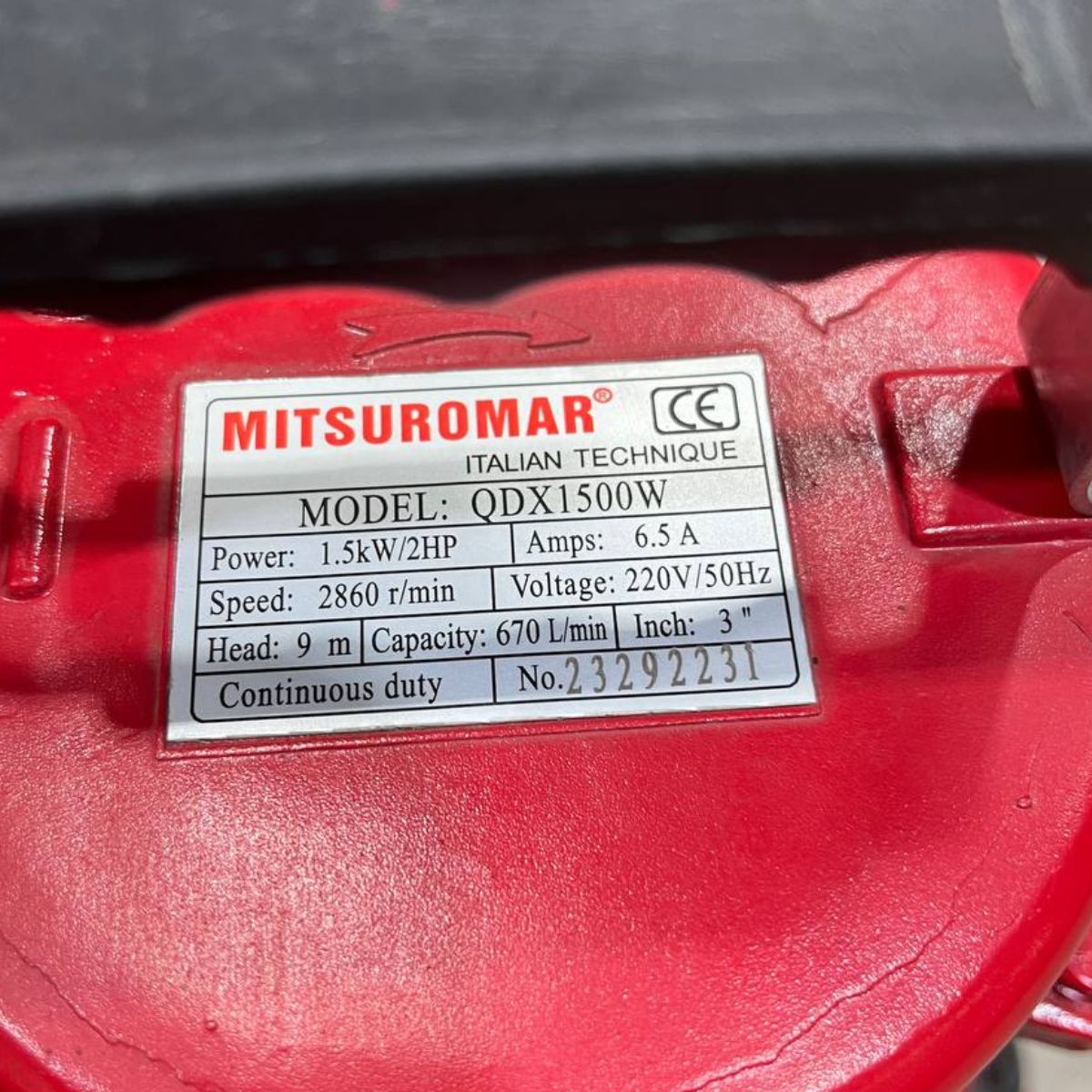 MITSUROMAR ปั๊มแช่ดูดน้ำ QDX1500W 3 นิ้ว 220V 50Hz - ภาพที่ 4
