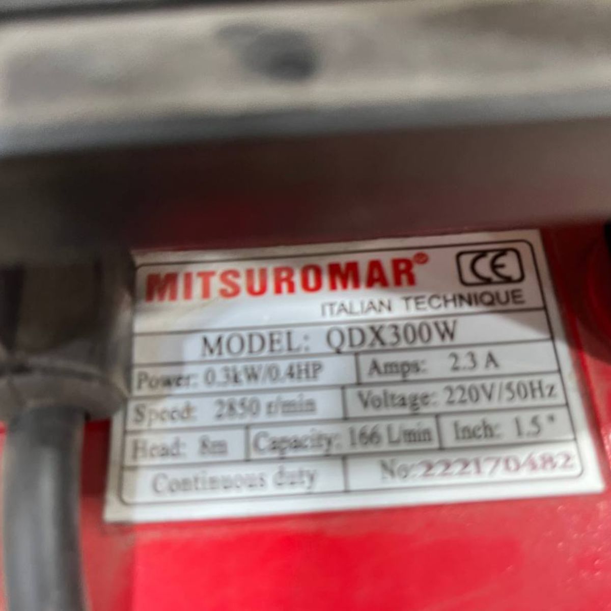 MITSUROMAR ปั๊มแช่ดูดน้ำ QDX300W 1.5 นิ้ว 220V 50Hz - ภาพที่ 2