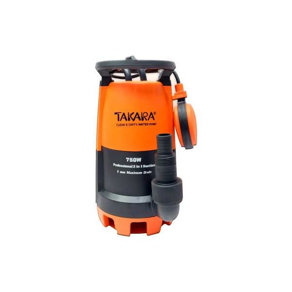 TAKARA ปั๊มจุ่มแช่พลาสติก 3in1 Pro-Suction(ลูกลอย)750W 1,1-1/4 - ดำรงค์โฮมพลัส