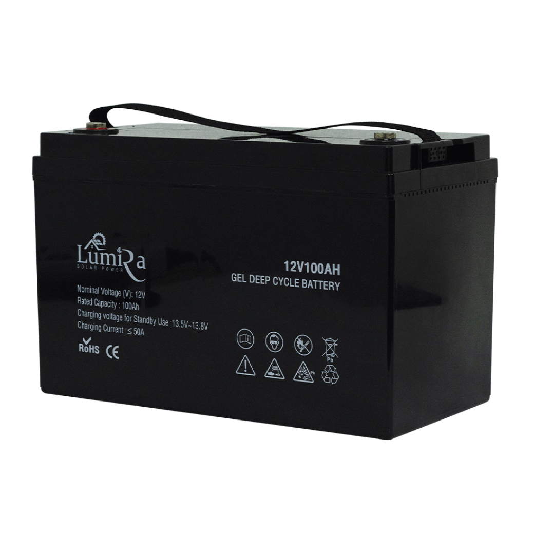 LUMIRA แบตเตอรี่ Gel Deep Solar Battery 12V 100Ah