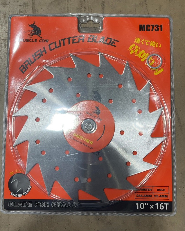 MUSCLE COW ใบเลื่อยวงเดือนตัดหญ้า MC731 10นิ้วx16T