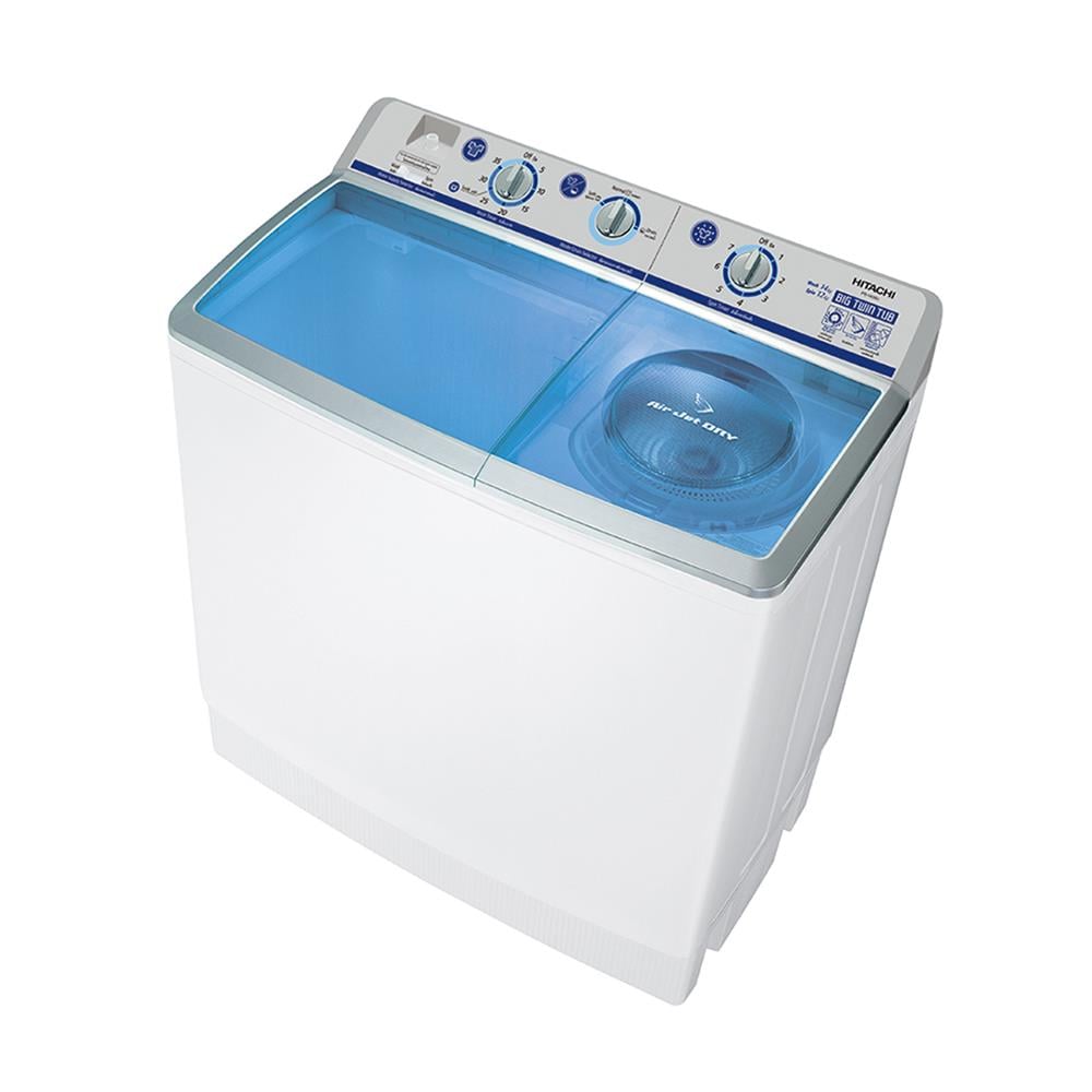 HITACHI เครื่องซักผ้า 2ถัง PS-140WJ  14กก. สีน้ำเงิน