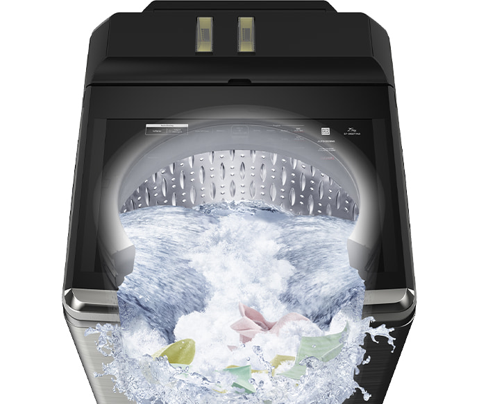 HITACHI เครื่องซักผ้า อินเวอร์เตอร์ SF-220ZFV 22กก.  สีเงิน - ภาพที่ 5