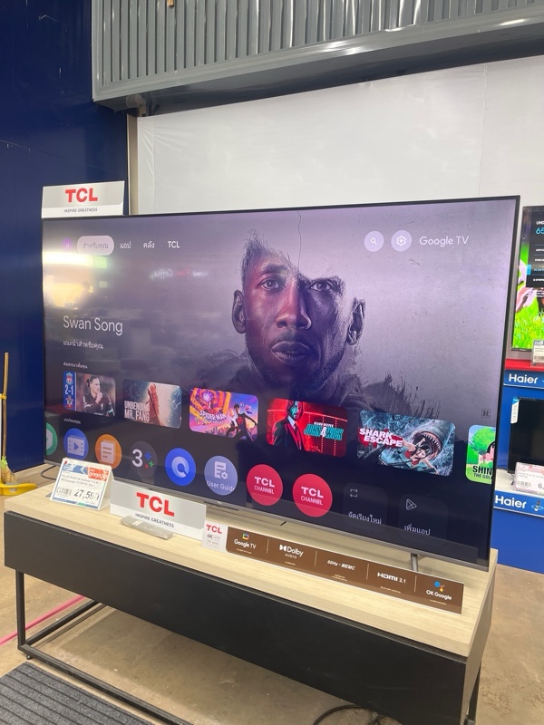 ** TCL ทีวี PUHD 4K Android 11.0 AI / WCG/google TV75P735 75นิ้ว (ตัวโชว์)