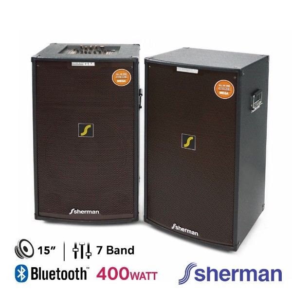 SHERMAN ชุดลำโพงมีภาคขยายในตัว 2.0CH SB-603 300W(rms)