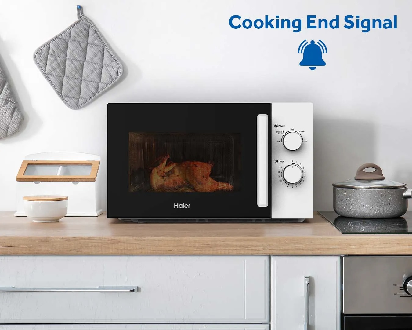 ** HAIER ไมโครเวฟ HMW-M2301W สีขาว ขนาด 23ลิตร - ภาพที่ 4