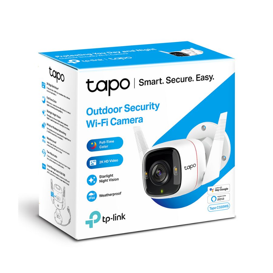 TP LINK กล้องสมาร์ทไวไฟภายนอก TAPO C320WS 4 ล้านพิกเซล สีขาว - ภาพที่ 3