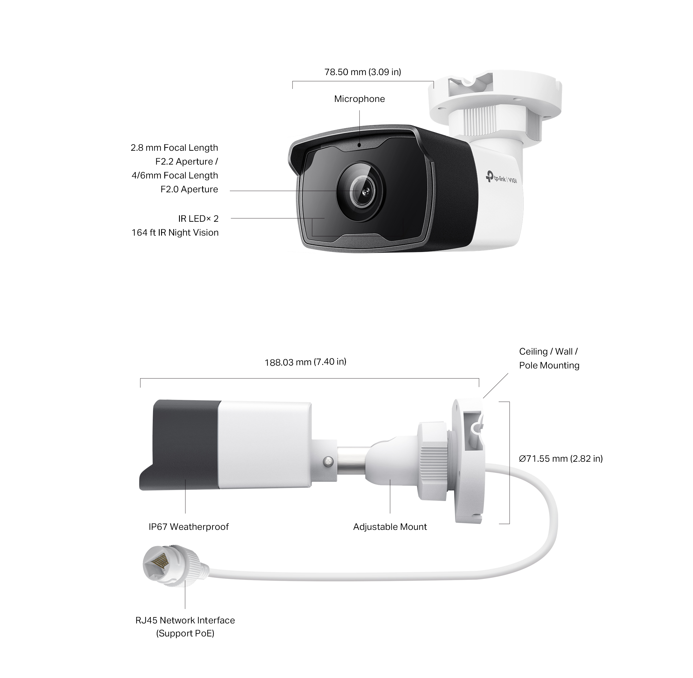 VIGI กล้องวงจรปิด C320I 2MP เลนส์ 2.8 (ภายนอก) - ภาพที่ 5