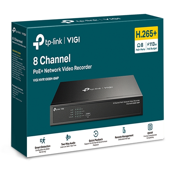 VIGI เครื่องบันทึกวิดิโอ NVR1008H-8MP 8ช่อง - ภาพที่ 4