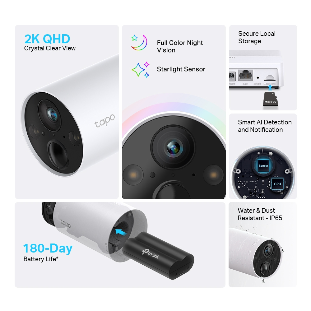 TAPO กล้องวงจรปิดแบตเตอรี่ C420 WI-FI 4 ล้านพิกเซล - ภาพที่ 7