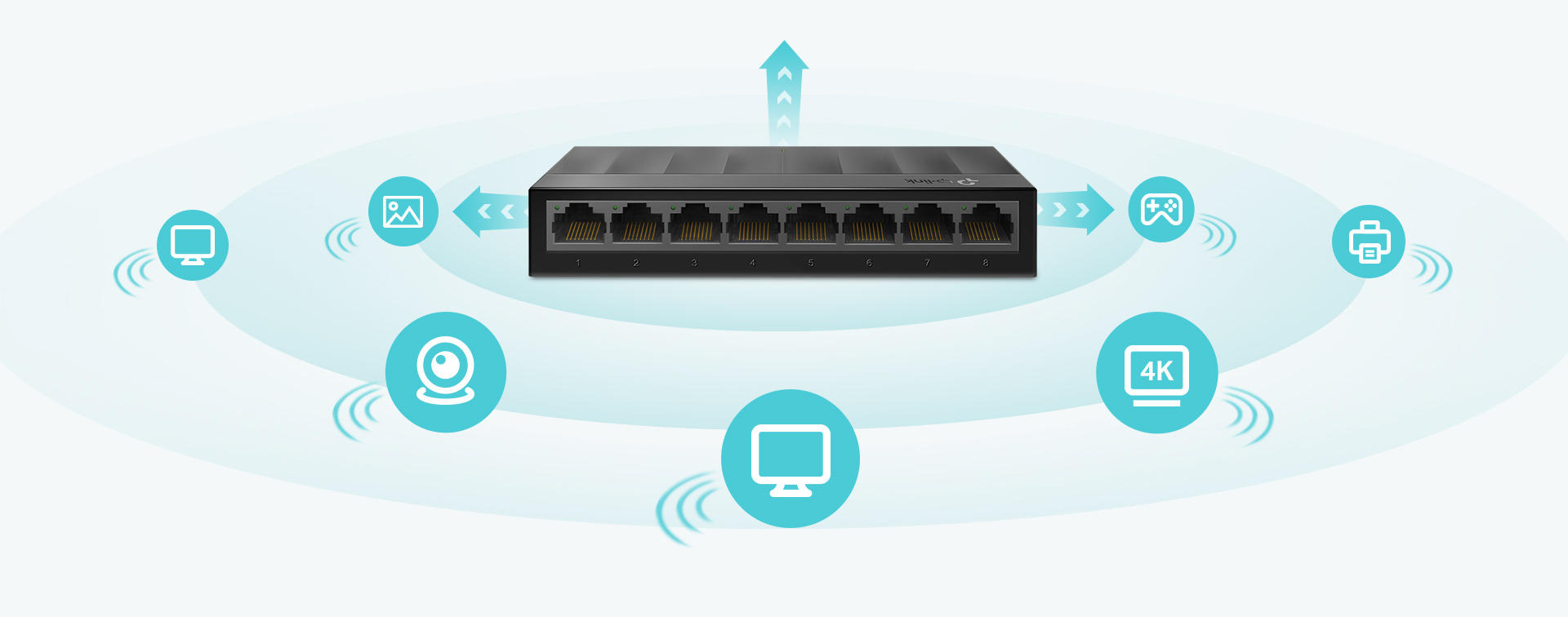 TP LINK Desktob Switch LS1008G 8-Port - ภาพที่ 5