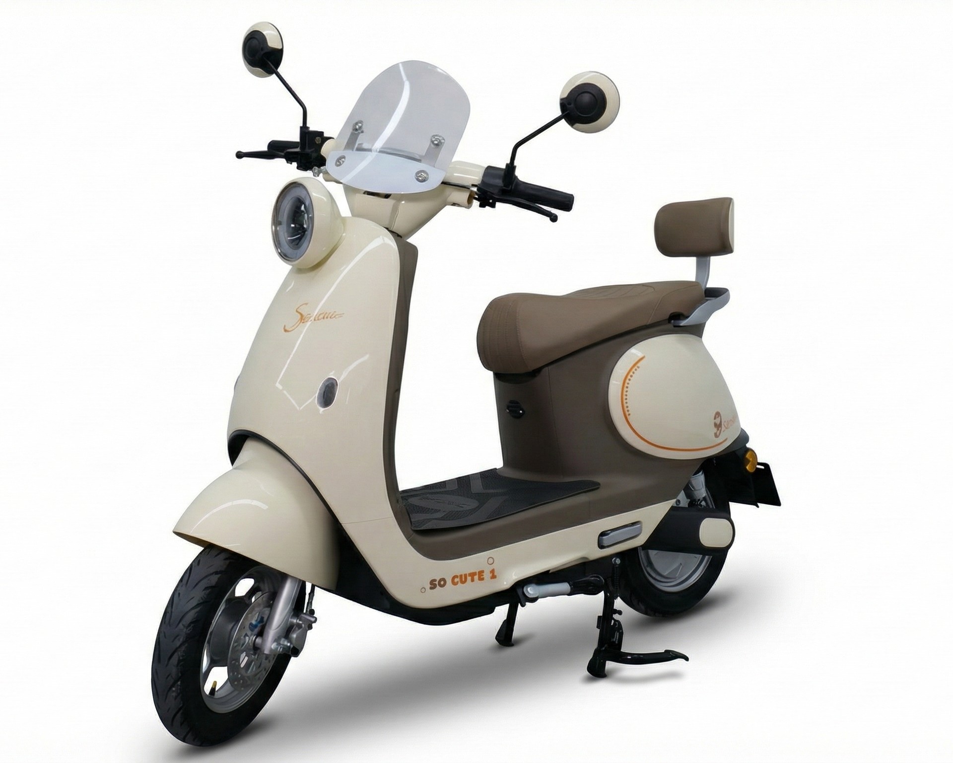 SAGASONIC รถไฟฟ้าสองล้อ So Cute 1 สีครีม/น้ำตาล(AAA)