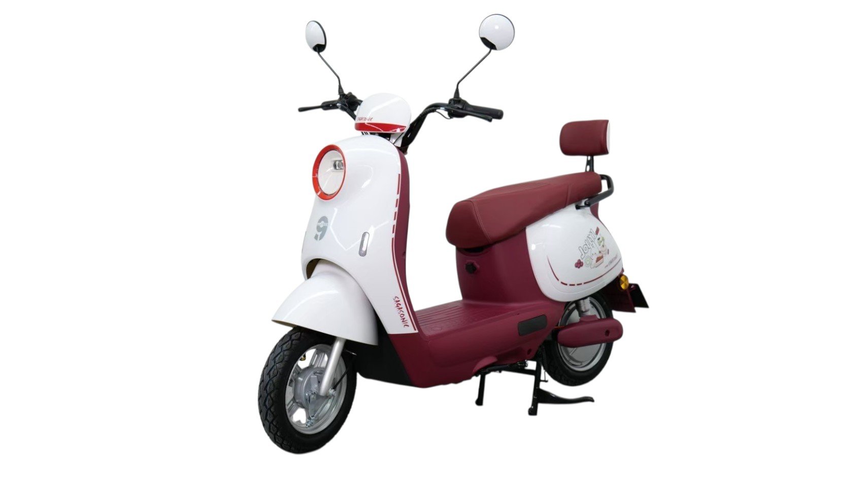 SAGASONIC จักรยานไฟฟ้าสองล้อ JOLLY สีขาว/แดง แบรนด์ SAGA - เครื่องใช้ไฟฟ้า ราคา 16,990 บาท