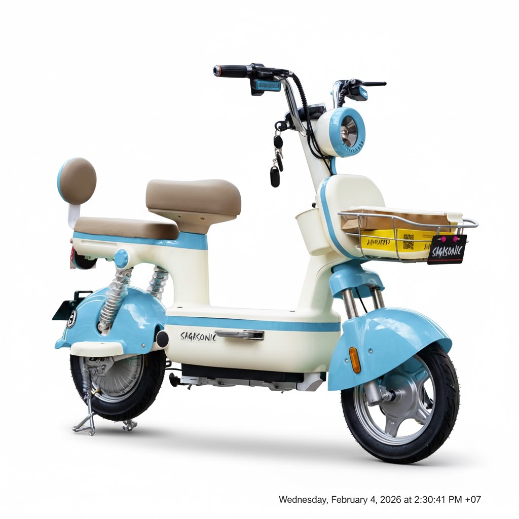 SAGASONIC จักรยานไฟฟ้าสองล้อ ML-818 สีฟ้า/ขาว - เครื่องใช้ไฟฟ้า ราคา 10,900 บาท
